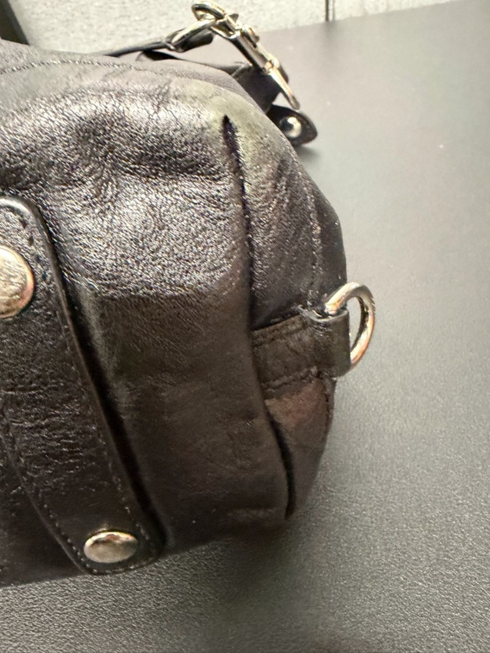 Coach Ashley Leather Satchel F15445 Black Shoulder Bag - Picture 13 of 15